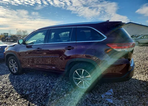 2018 Toyota Highlander Se z USA, uszkodzony, nr VIN 5TDJZRFH6JS864268